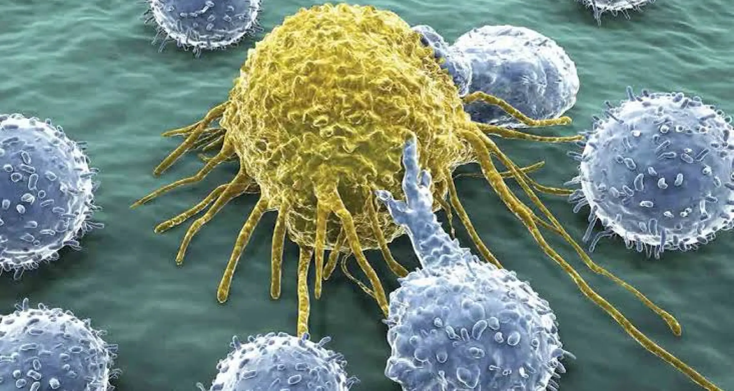 High-tech concept of engineered CAR-T cells designed for precision immunotherapy targeting cancer mutations